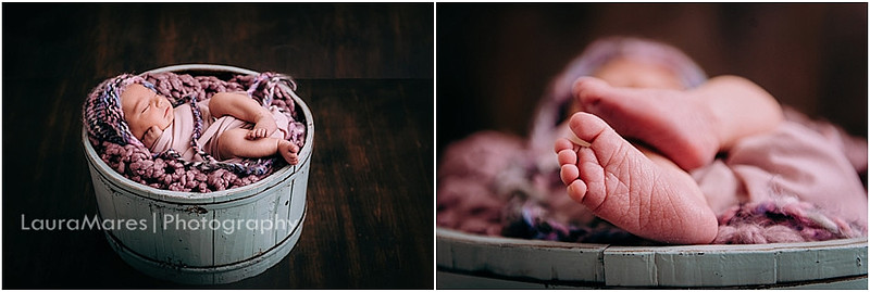 Newborn Baby Girl Portraits in Studio | Pittsburgh Newborn Photographer | Laura Mares Photography