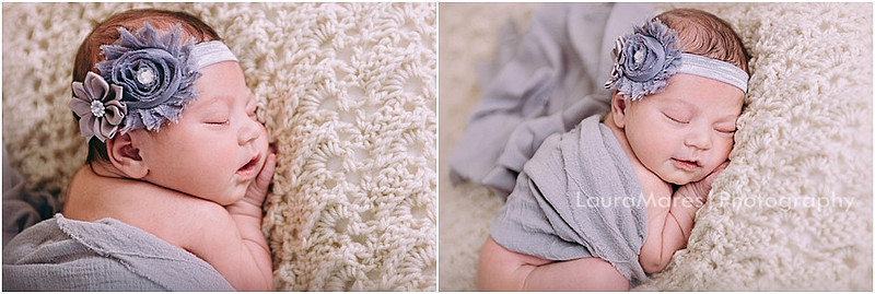 Newborn Baby Girl Portraits in Studio | Pittsburgh Newborn Photographer | Laura Mares Photography