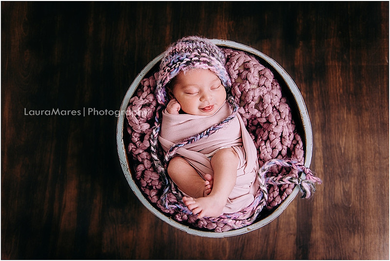 Newborn Baby Girl Portraits in Studio | Pittsburgh Newborn Photographer | Laura Mares Photography